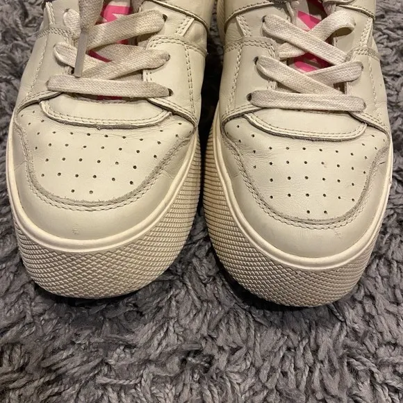 Naked Wolfe Pixie Cloud Platform Leather Sneakers Cream Pink US 9