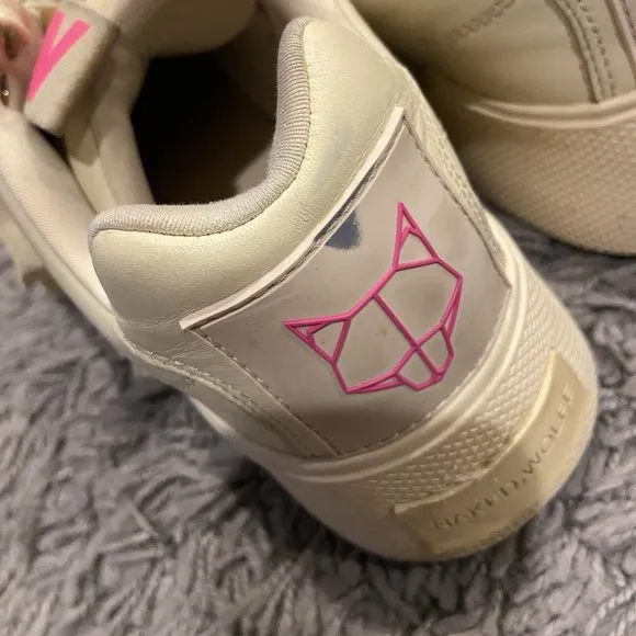 Naked Wolfe Pixie Cloud Platform Leather Sneakers Cream Pink US 9