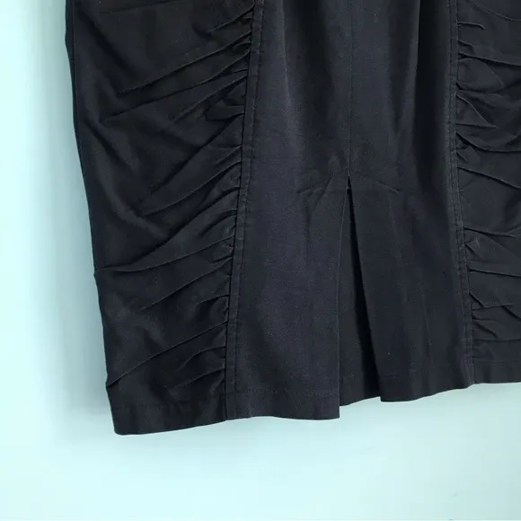 Nanette Lepore Da Vinci Bodycon Black Ruched Skirt 0 Punk Gossip Girl Rare Goth