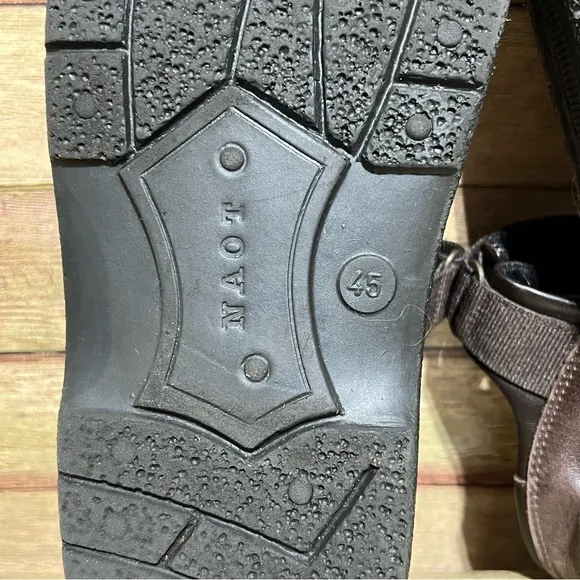 Naot Brown Leather Andes Strap Sandals