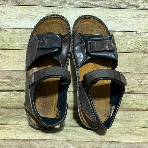 Naot Brown Leather Andes Strap Sandals