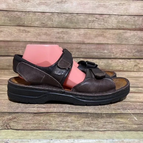 Naot Brown Leather Andes Strap Sandals