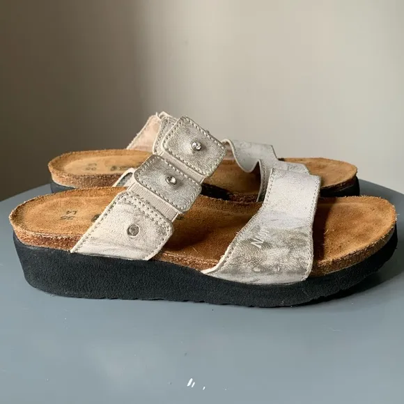 Naot Girls Sandals double strap with jewel accents