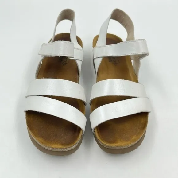 Naot Kayla White Leather Women's Sandals Size 41
