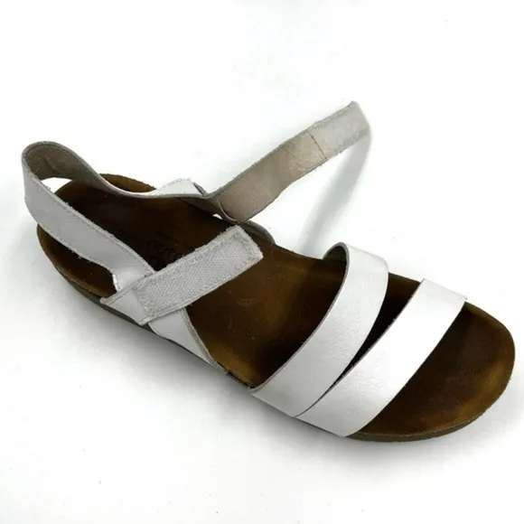 Naot Kayla White Leather Women's Sandals Size 41