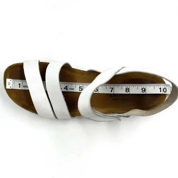 Naot Kayla White Leather Women's Sandals Size 41