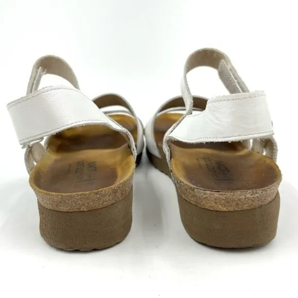 Naot Kayla White Leather Women's Sandals Size 41