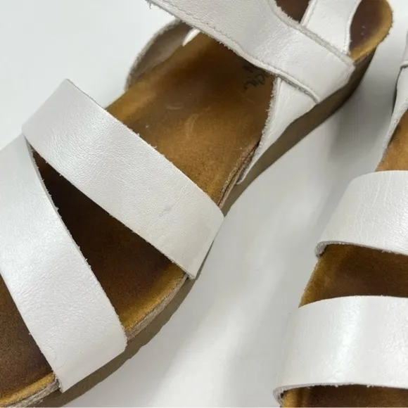 Naot Kayla White Leather Women's Sandals Size 41