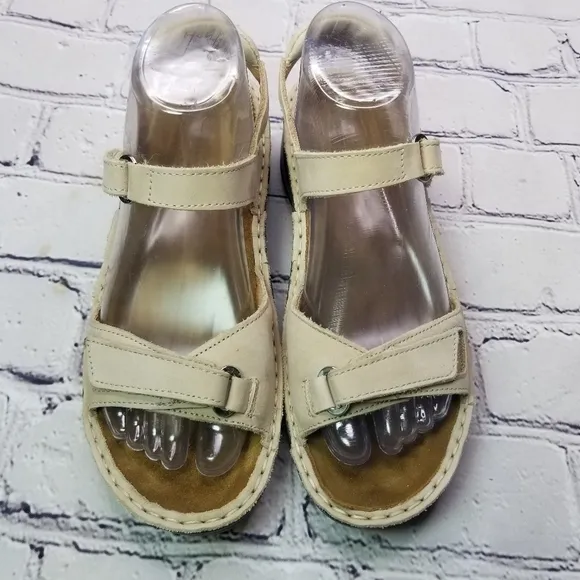 Naot Papaya bone ankle strap sandals
