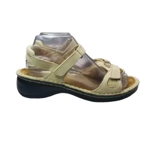 Naot Papaya bone ankle strap sandals