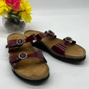 NAOT Red Patent Slip On Sandals Size EU 42. MCS3536G