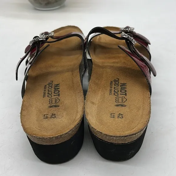 NAOT Red Patent Slip On Sandals Size EU 42. MCS3536G