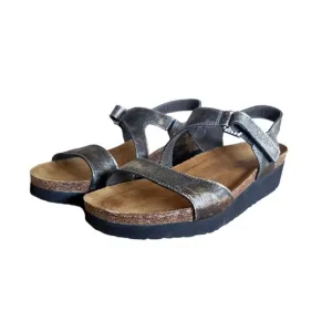 Naot Women's Size 8 EU 39 Wedge Sling Strap Sandals Bronze Gray