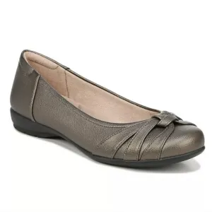 Naturalizer Soul Gift Comfort Flats Gray Nickel Slip-On Size 10 NIB Padded Sole