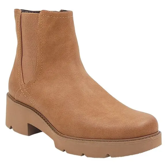Naturalizer Women Cade Block Heel Chelsea Boots Size US 9M Chestnut Brown