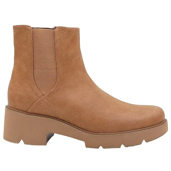 Naturalizer Women Cade Block Heel Chelsea Boots Size US 9M Chestnut Brown