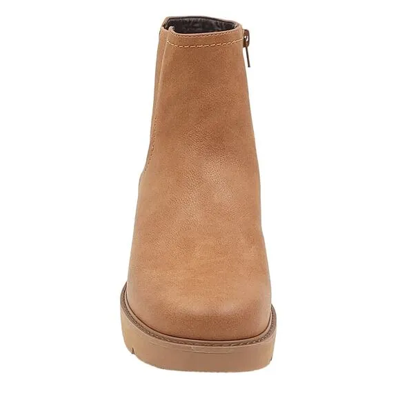 Naturalizer Women Cade Block Heel Chelsea Boots Size US 9M Chestnut Brown