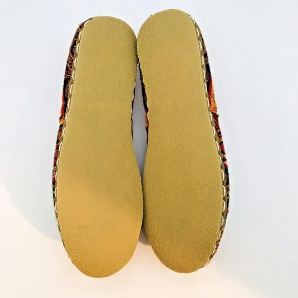 Nefes Handmade Barefoot Flat Women's 8.5 Köşker Yemeni Multicolor Woven Rug Shoe