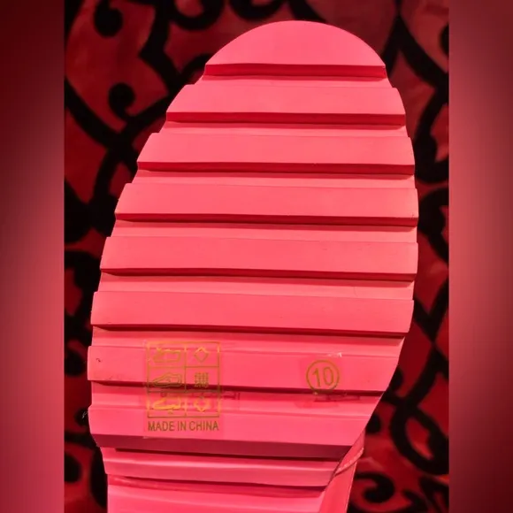 Neon Pink Patent Combat Boots