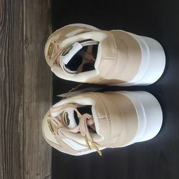 New Adidas Forum Bonega Beige Tan White Platform Sneakers