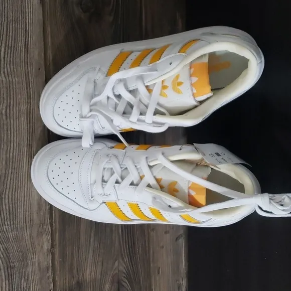 New Adidas Forum XLG White Yellow Platform Sneakers