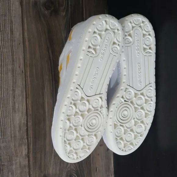 New Adidas Forum XLG White Yellow Platform Sneakers