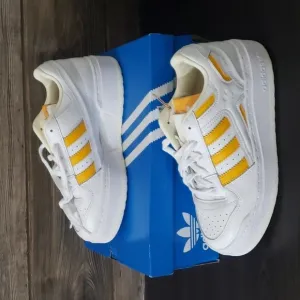 New Adidas Forum XLG White Yellow Platform Sneakers