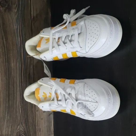 New Adidas Forum XLG White Yellow Platform Sneakers