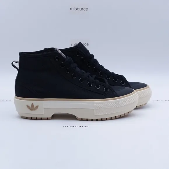 NEW adidas Originals Nizza Trek Leopard Platform Sneaker FZ5999 Black