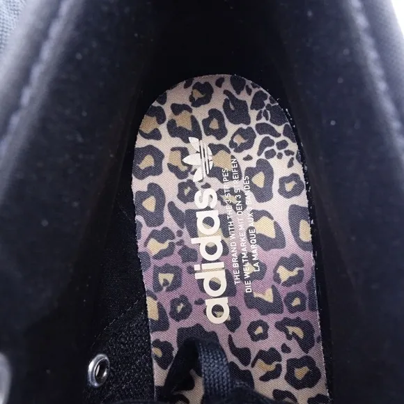 NEW adidas Originals Nizza Trek Leopard Platform Sneaker FZ5999 Black