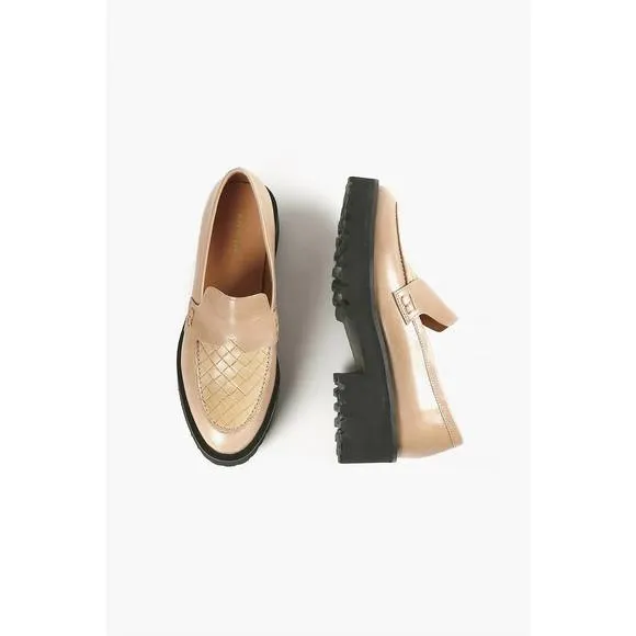 NEW ALL BLACK woven lady lugg in beige