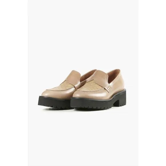 NEW ALL BLACK woven lady lugg in beige