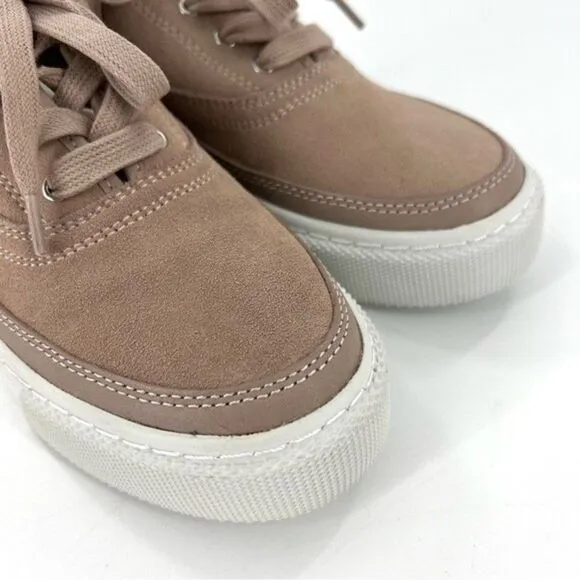 NEW AllSaints Bella Suede Low Top Sneakers Dirty Pink Size 8/38 NEW