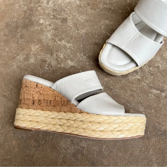 NEW Andree Assous Women's Pilar Slip On Espadrille Platform Sandals Sz 38