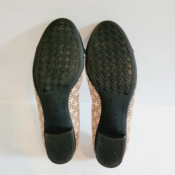 NEW Ara Ballet Flats Bow Toe Shoes Size 6.5 US