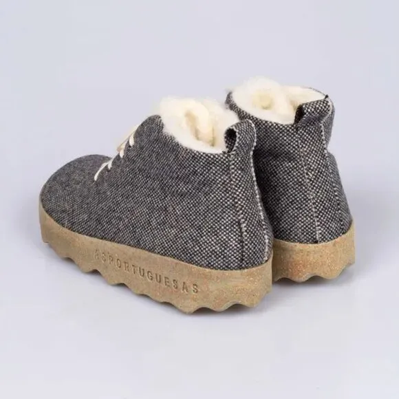 NEW ASPORTUGUESAS Made In Portugal Cake Boot Sneakers anthracite for women 663tn