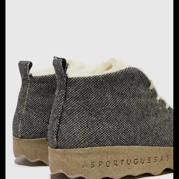 NEW ASPORTUGUESAS Made In Portugal Cake Boot Sneakers anthracite for women 663tn