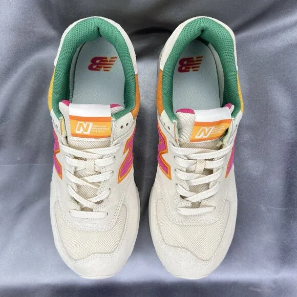 New Balance 574 Sneakers Men's 9D / Women's 10.5D Pink Cream ML574TS Casual Shoe