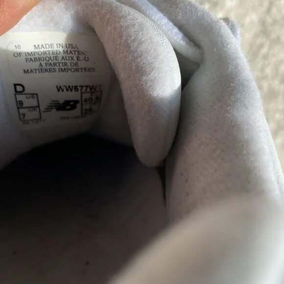 New balance abzorb 577 ww577wt made in USA size 9 white sneakers laced low top