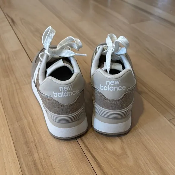 New Balance Beige Platform Sneakers