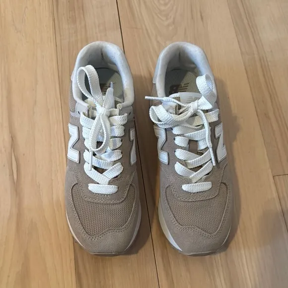 New Balance Beige Platform Sneakers