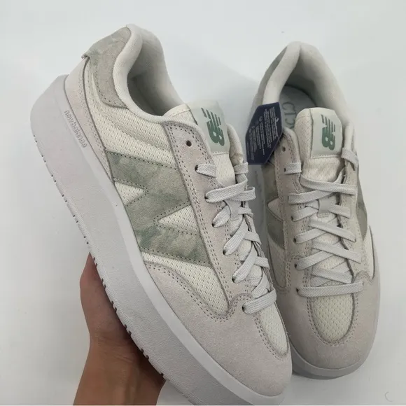 New Balance CT302 White Green Calssic Tie Dye Suede Upper Lace Up Sneakers 11