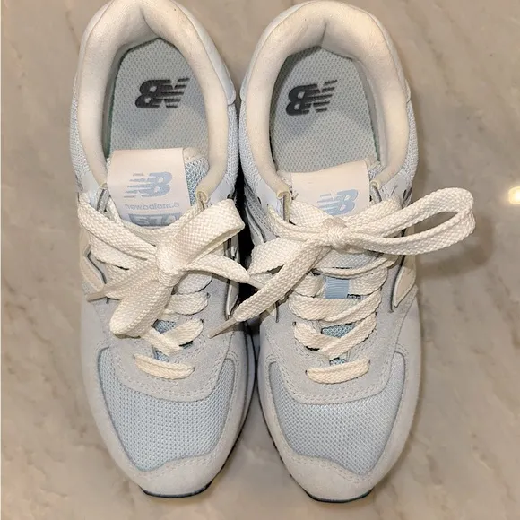 New Balance✨RARE🌟 574  Platform Sneakers Light Chrome Blue/ QuarryBlue W…
