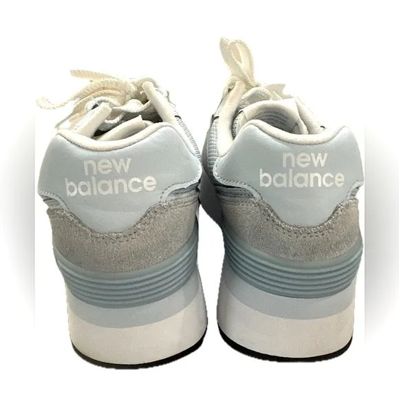 New Balance✨RARE🌟 574  Platform Sneakers Light Chrome Blue/ QuarryBlue W…