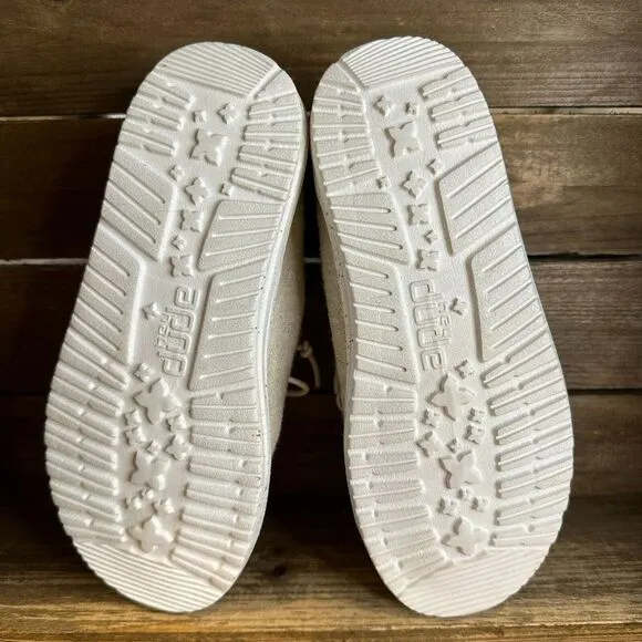 New Big Kids Hey Dude Wendy Woven Zebra Neutral Comfort Shoes‎ Loafers Size 2 Y