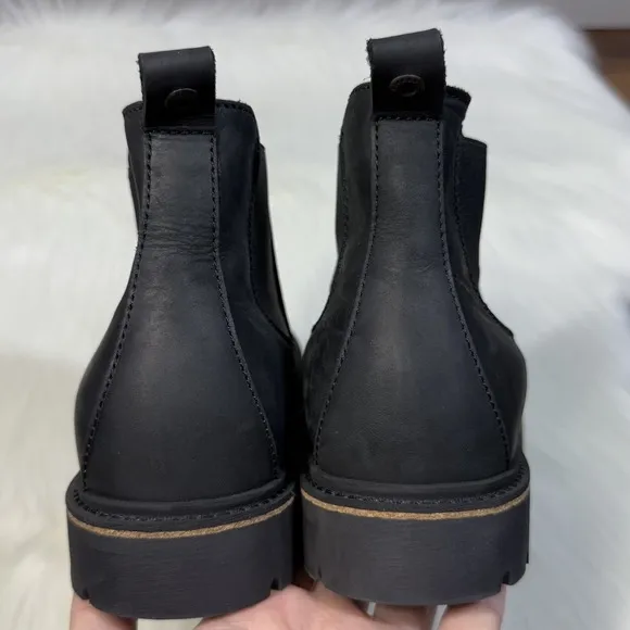 NEW Birkenstock Womens EU 38 E US 7 Nubuck Leather Stalon Chelsea Boots Graphite