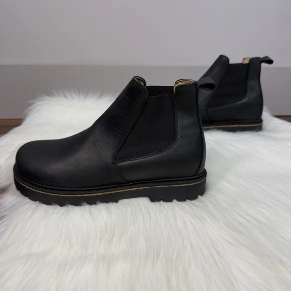 NEW Birkenstock Womens EU 38 E US 7 Nubuck Leather Stalon Chelsea Boots Graphite
