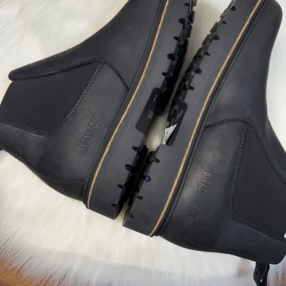NEW Birkenstock Womens EU 38 E US 7 Nubuck Leather Stalon Chelsea Boots Graphite