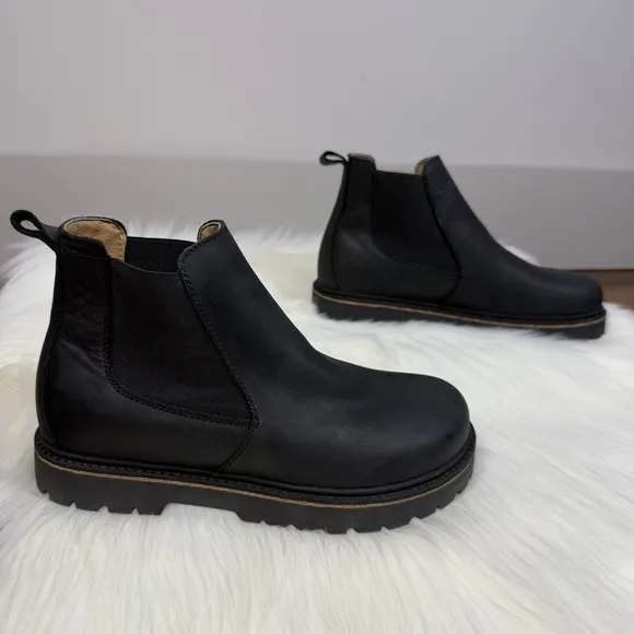 NEW Birkenstock Womens EU 38 E US 7 Nubuck Leather Stalon Chelsea Boots Graphite