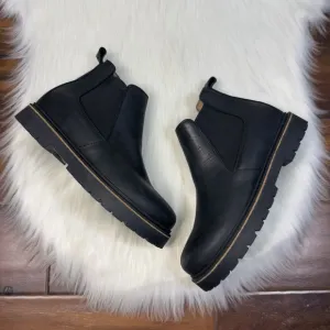 NEW Birkenstock Womens EU 38 E US 7 Nubuck Leather Stalon Chelsea Boots Graphite